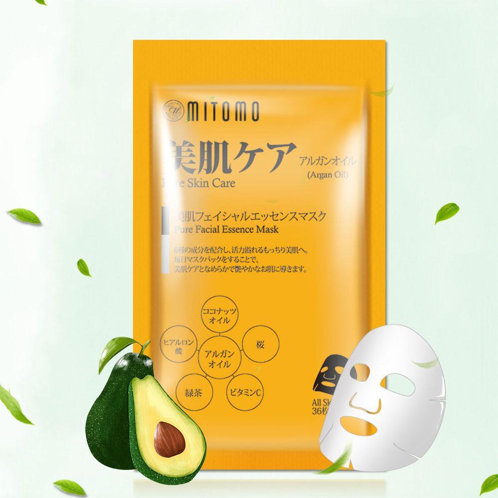 Mitomo Japan Argan Oil Pure Care Facial Essence Mask 36 PCS/Pack  [MTSA00101-E-5]