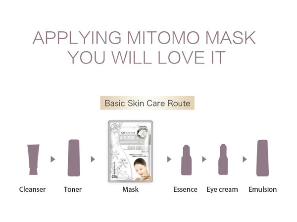 MITOMO Natural Hyaluronic Acid Moisturizing Facial Essence Mask MT512-A-1 - Mitomo 
