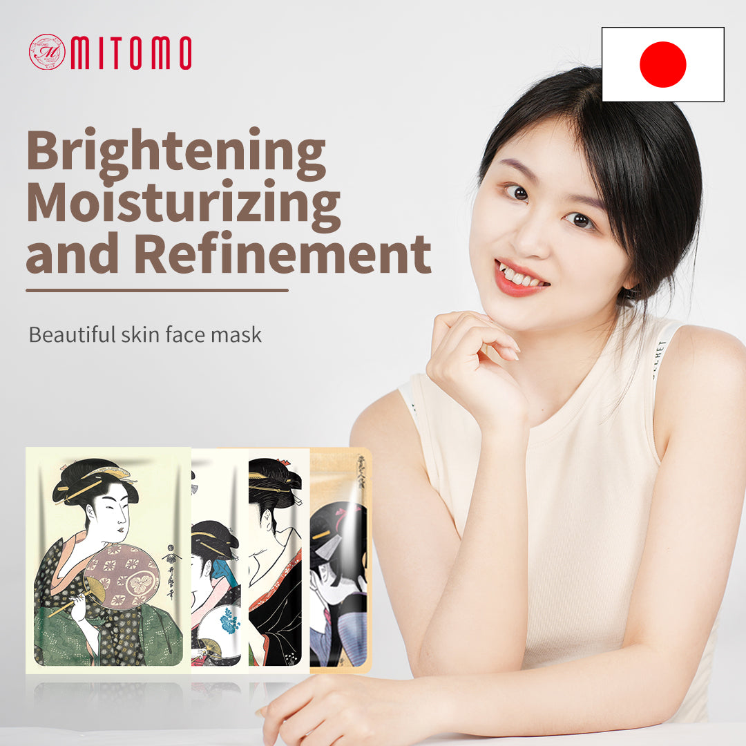 MITOMO Type C [JP UKIYOE trial set 12 sheets] Beautiful skin face mask  [TKJP00512-03-012]
