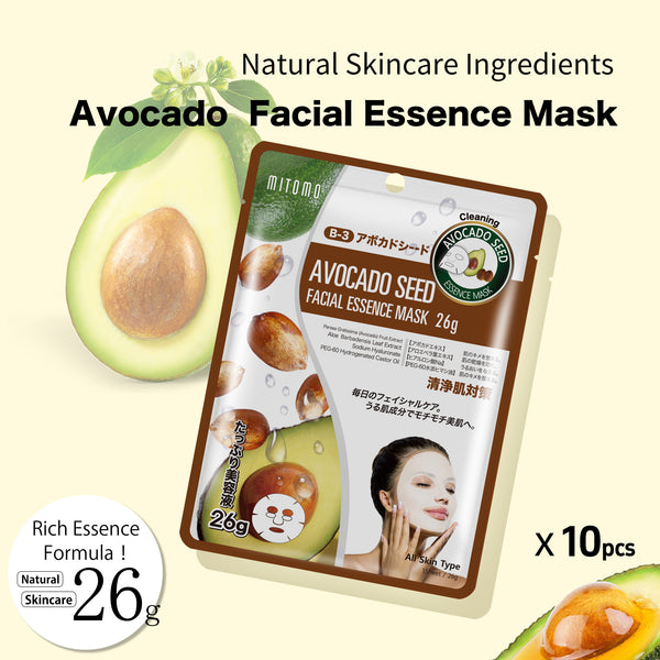 MITOMO Natural 516 Avocado Seed Facial Essence Mask[MTSS00512-B-3J]