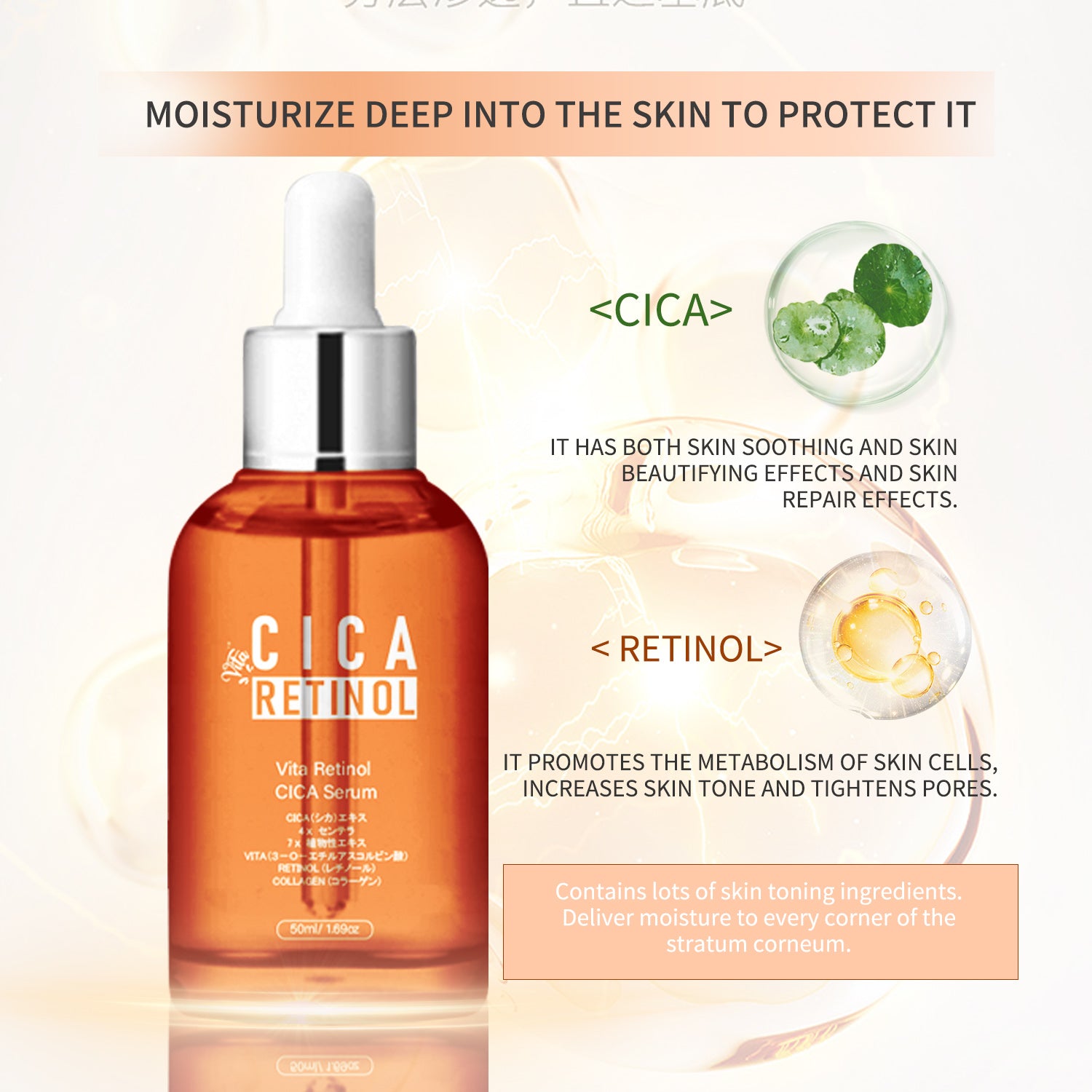 Vita Retinol CICA Serum [CCSA00001-D-050] – Mitomo