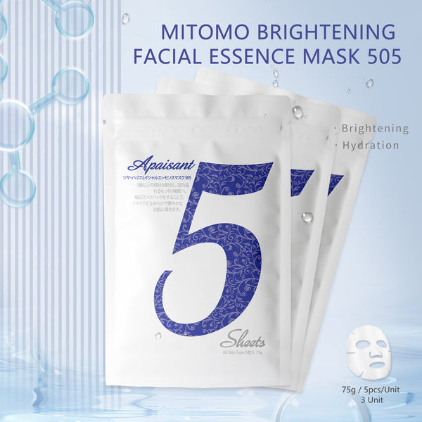MITOMO Brightening Facial Essence Mask 505 (30 Sheets) [HSSA00505-C-2x003]