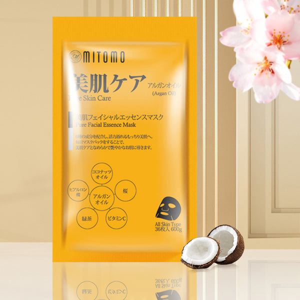 Mitomo Japan Argan Oil Pure Care Facial Essence Mask 36 PCS/Pack [MTSA00101-E-5]