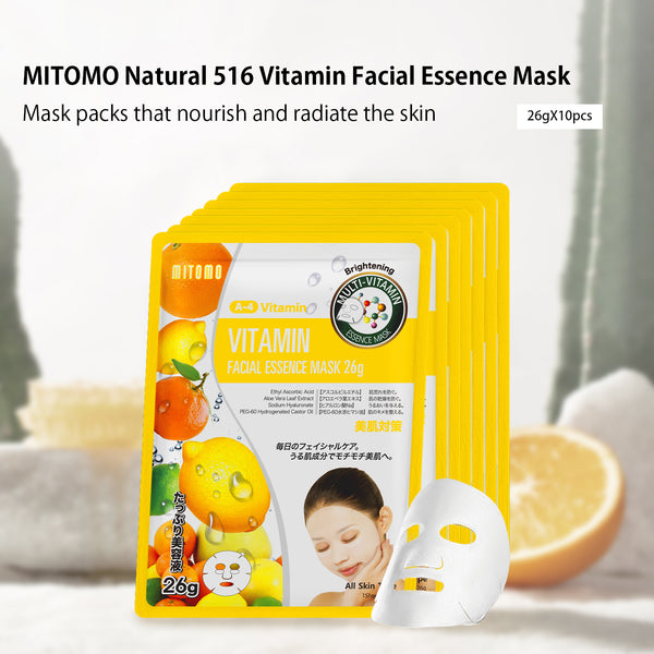 MITOMO Natural 516 Vitamin Facial Essence Mask[MTSS00516-A-4]