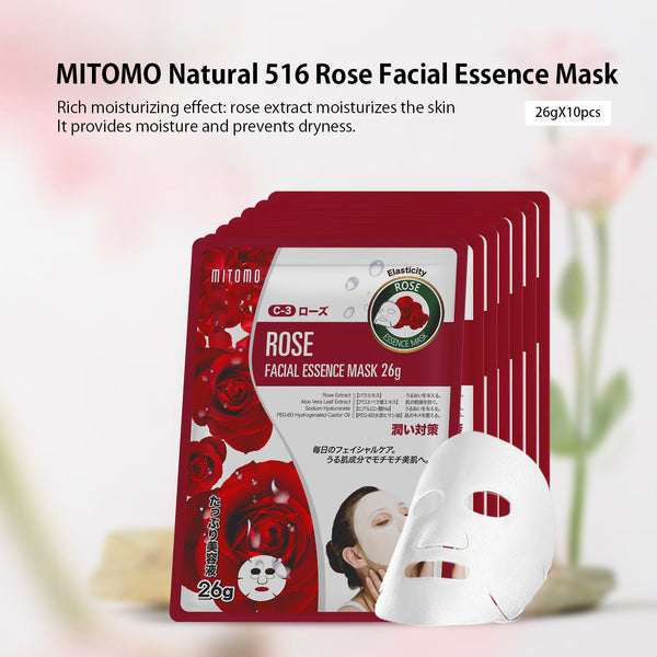 MITOMO Natural 516 Rose Facial Essence Mask[MTSS00516-C-3]
