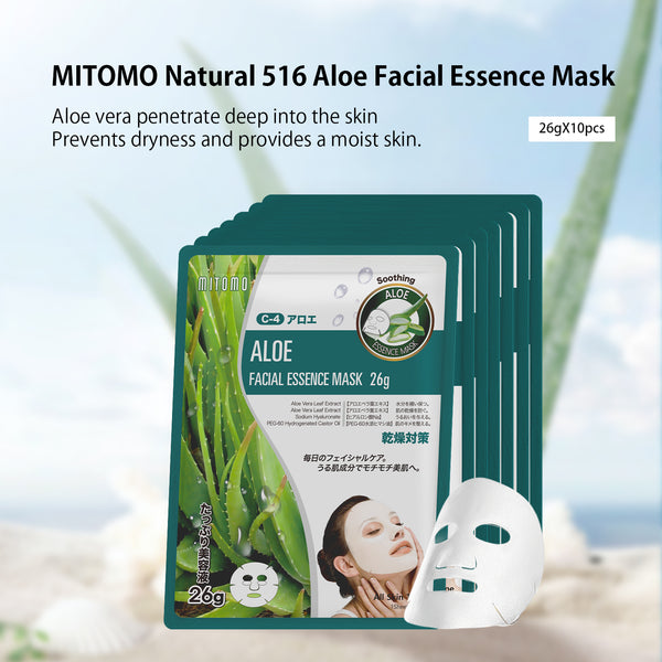 MITOMO Natural 516 Aloe Facial Essence Mask[MTSS00516-C-4]