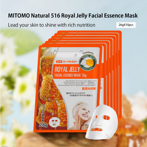 MITOMO Natural 516 Royal Jelly Facial Essence Mask[MTSS00516-E-0]