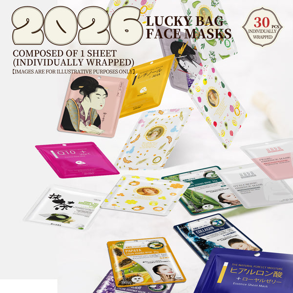 MITOMO MG Lucky Box Skincare Beauty Face Mask Sheet set -Made in Japan/30 pcs【LBPRMG030】