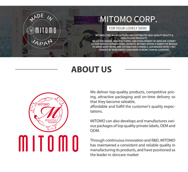MITOMO SKIN CARE Pore Control Facial Essence Mask.Bamboo Charcoal & Retinol for Clear Skin【MTSA00505-E-3】