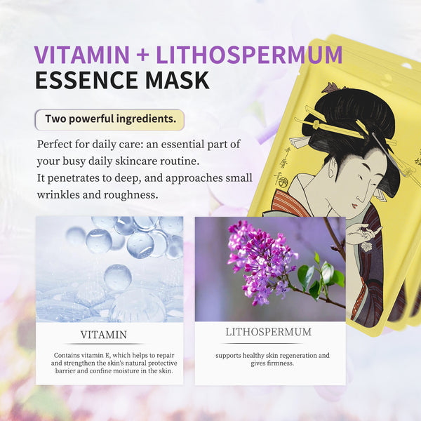 MITOMO SKINCARE Type F [JP UKIYOE trial set 8 sheets] Beautiful skin face mask 4 types [TKJP00006-06-08]