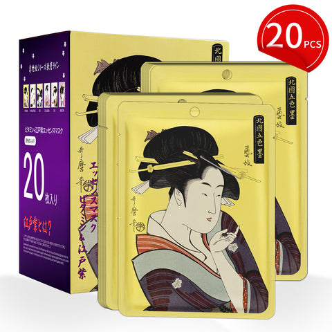 Mitomo Vitamin + Lithospermum Facial Essence Mask / 20 PCS [JPSS00602-A-5x002]