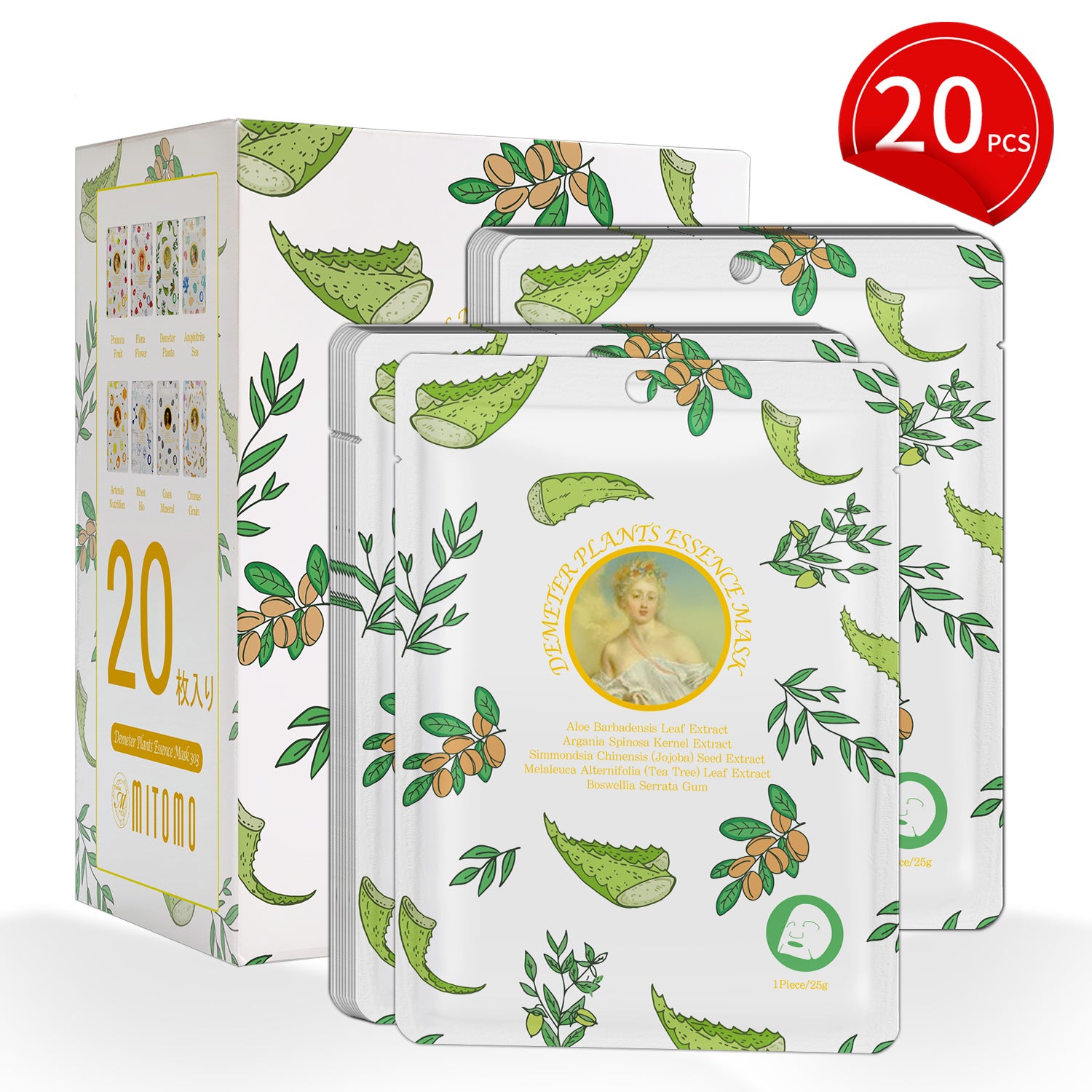 MITOMO Demeter Plants Essence Mask  /25gX20 pcs [MGSS00303-C-025x002]