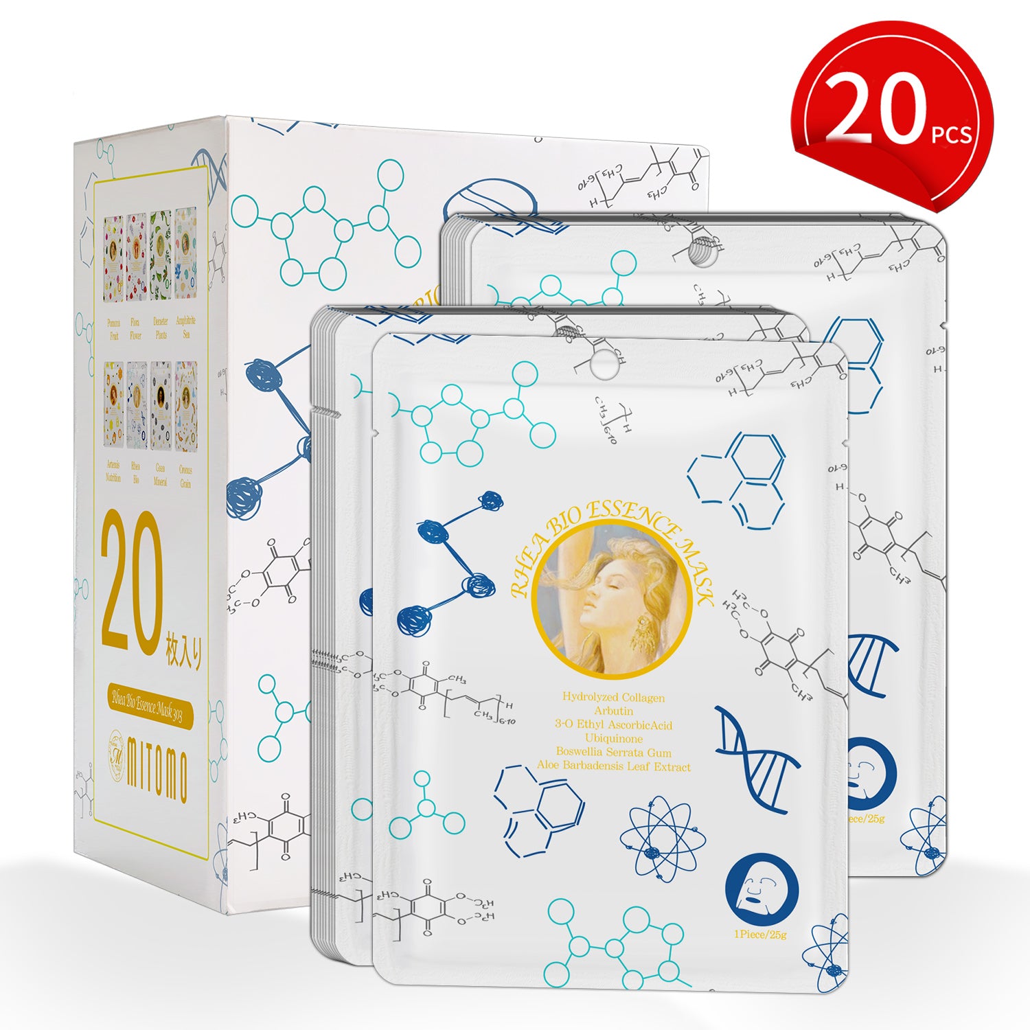 MITOMO Rhea Bio Essence Mask 303  /25gX20 pcs[MGSS00303-F-025x002]