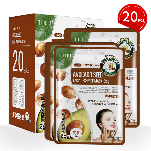 MITOMO Natural 512Avocado Seed Facial Essence Mask[MTSS00512-B-3Jx002]