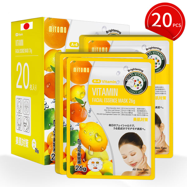 MITOMO Natural 516 Vitamin Facial Essence Mask: 20 Sheets[MTSS00516-A-4x002]