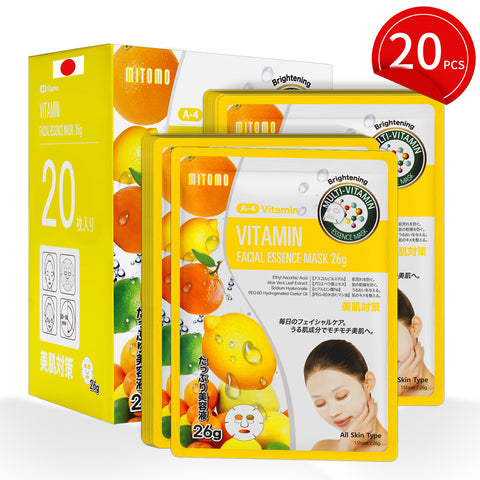 MITOMO Natural 516 Vitamin Facial Essence Mask: 20 Sheets[MTSS00516-A-4x002]