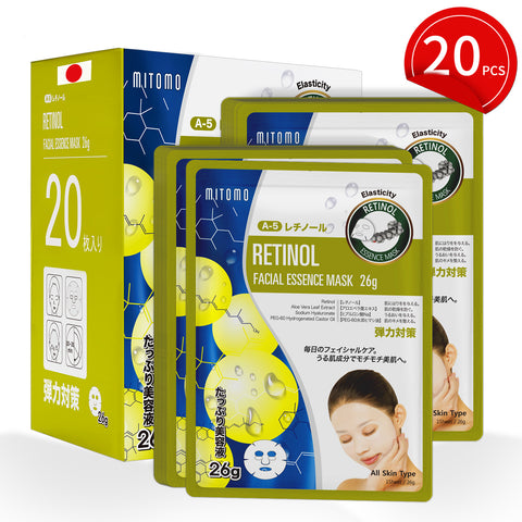 MITOMO Natural 516 Retinol Facial Essence Mask: 20 Sheets[MTSS00516-A-5x002]