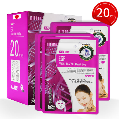 MITOMO Natural 516 EGF Facial Essence Mask: 20 Sheets [MTSS00516-A-9x002]