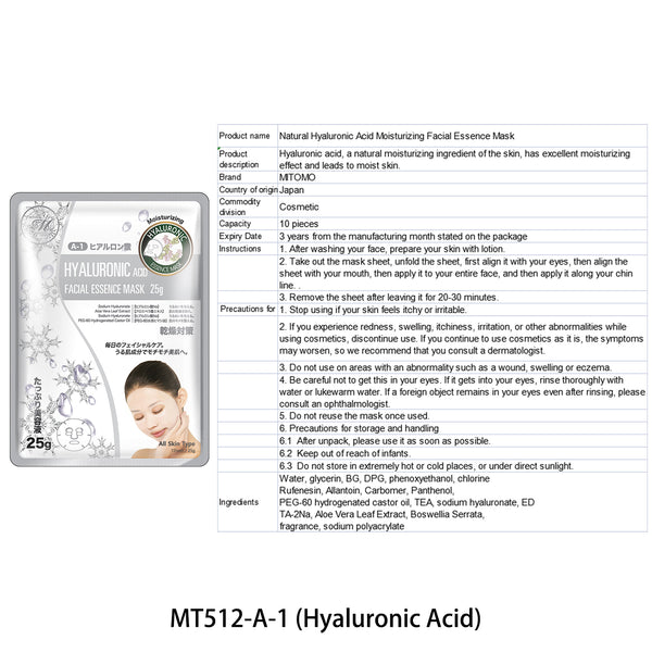 Mitomo Facial Pore-Tightening Skincare Beauty Face Mask Sheet bundles: 4 types 40 pcs [TKMT00562-05-040]