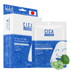 3x Hyaluronic Acid CICA Face Mask Pack [CC001-B-027] - Mitomo 