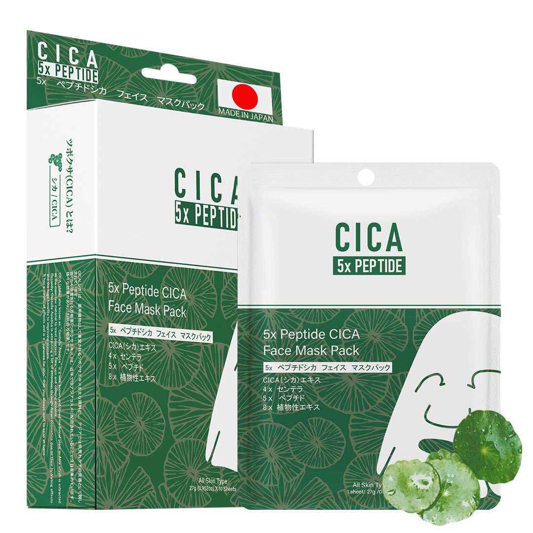 5x Peptide CICA Face Mask Pack [CC001-C-027] - Mitomo 