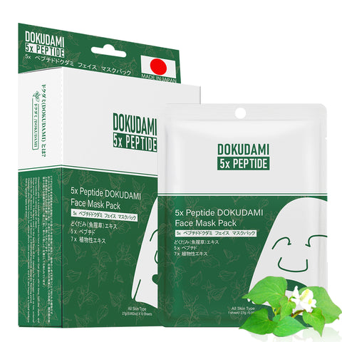 5x Peptide DOKUDAMI Face Mask Pack [DD001-C-027] - Mitomo 