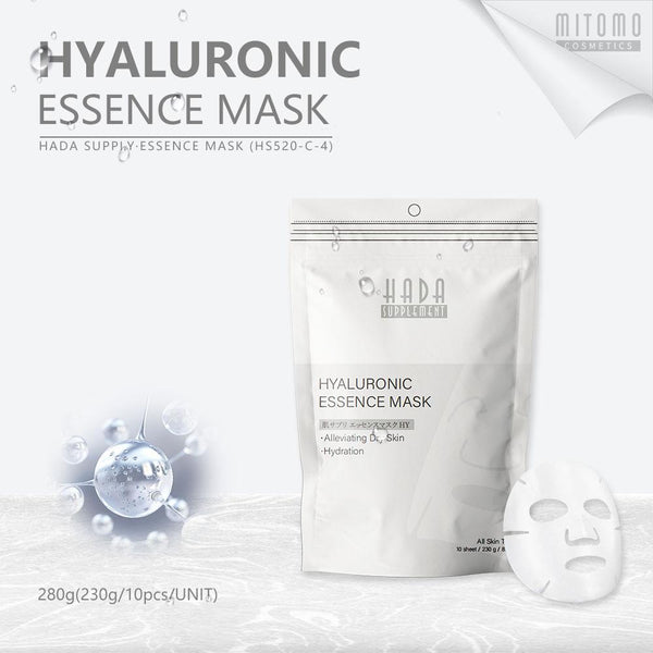 [HS520-C-4] Hada Supply Hyaluronic  Essence Mask (10pcs/Unit) - Mitomo America