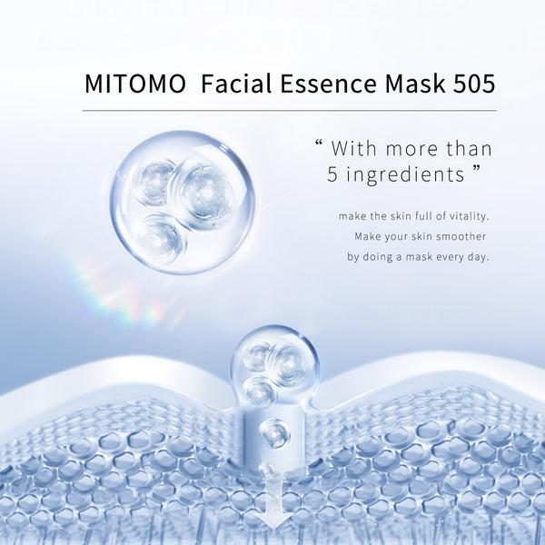 MITOMO Brightening Facial Essence Mask 505 (5 sheets) [HSSA00505-C-2]