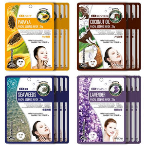 Mitomo Facial Hydration Skincare Beauty Face Mask Sheet bundles: 4 types – 16 packs - Mitomo America