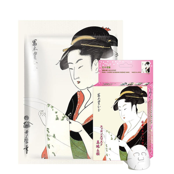 Mitomo Pearl + Cherry Blossom Facial Essence Mask JP004-A-3 - Mitomo 