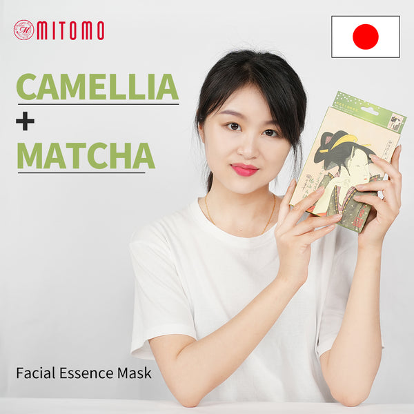 Mitomo Camellia + Matcha Facial Essence Mask JP005-A-1 - Mitomo 