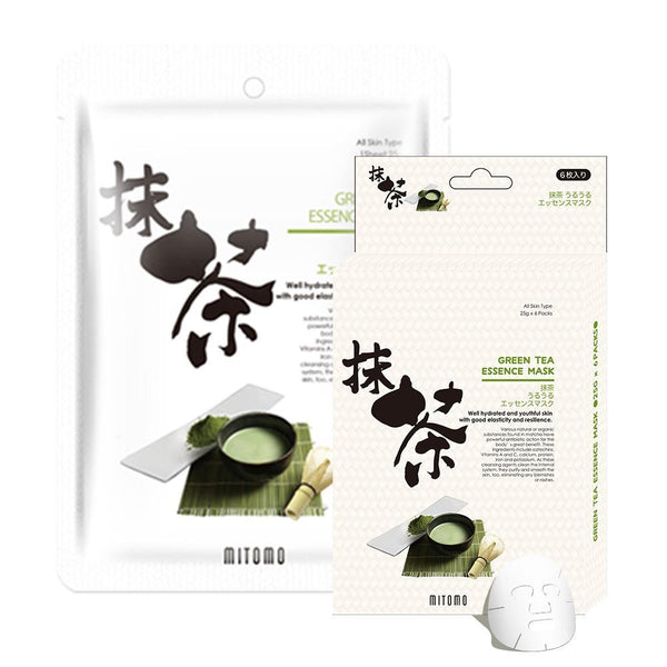 Mitomo Green Tea Facial Essence Mask JP512-C-0 - Mitomo 
