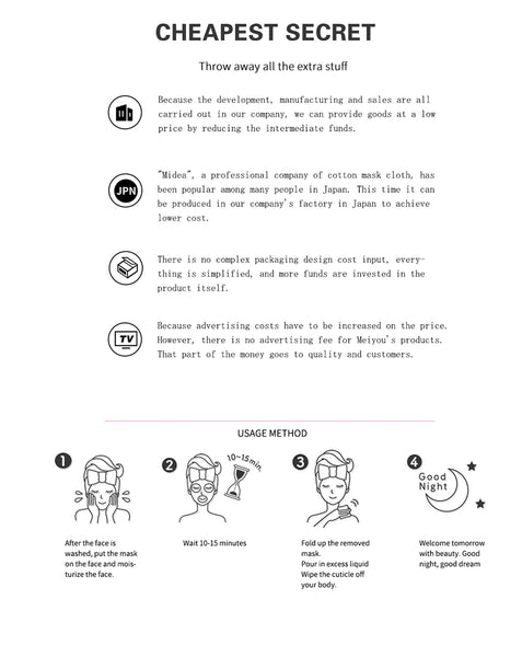 [LBMG000040] MITOMO MG Lucky Box Skincare Beauty Face Mask Sheet set -Made in Japan- Type:7 SKU- 40 pcs - Mitomo 