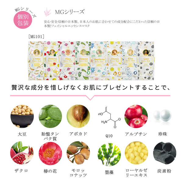 [LBPRMG060] MITOMO MG Individual Magic Box Skincare Beauty Face Mask Sheet set -Made in Japan- 60 pcs - Mitomo 