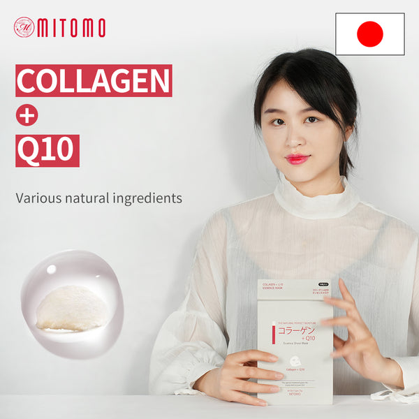 Mitomo Collagen + Q10 Elasticity Facial Essence Mask MC001-A-1 - Mitomo 