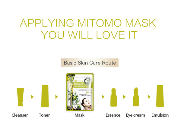 MITOMO Natural Jojoba Oil Soothing Facial Essence Mask MT512-C-2 - Mitomo 