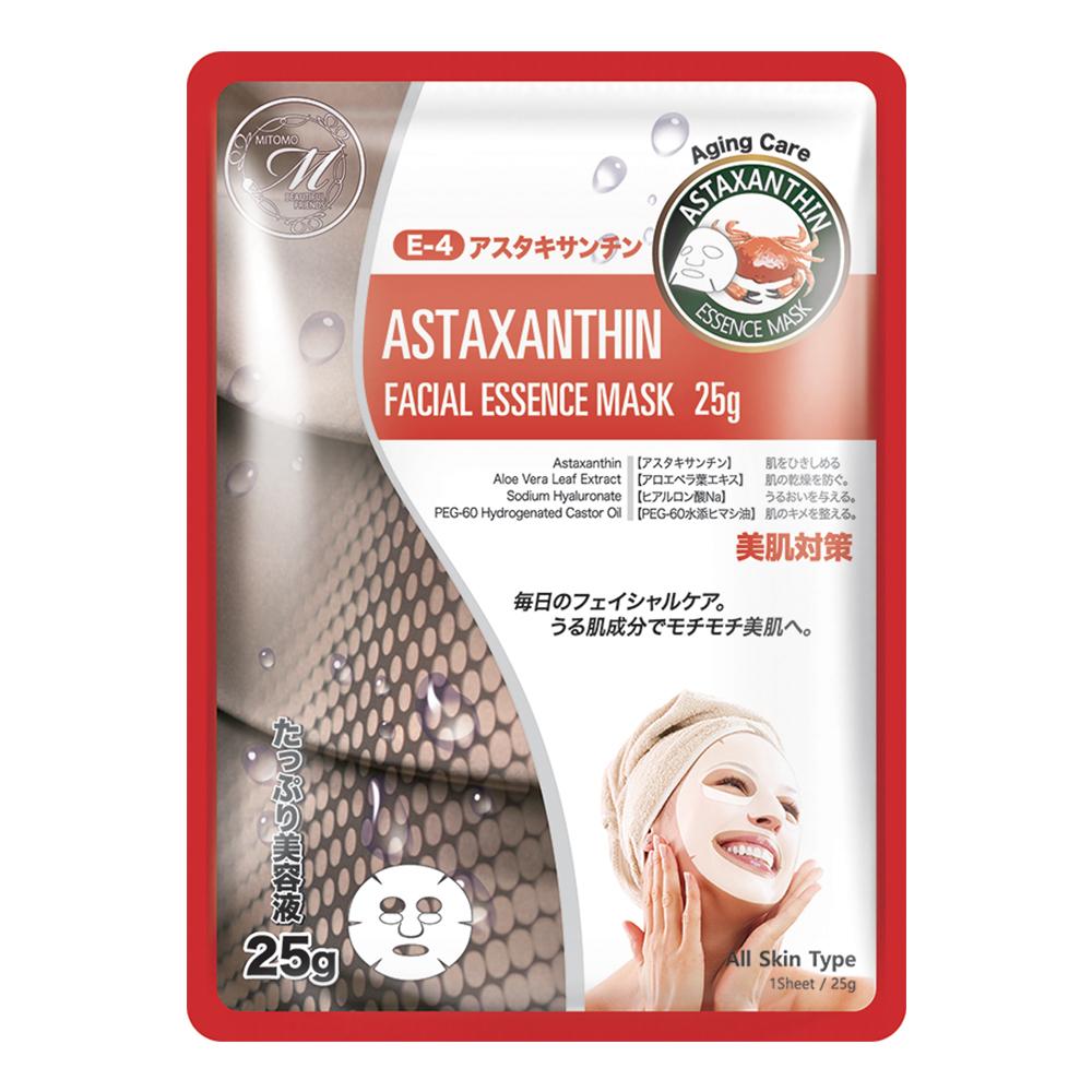 MITOMO Japan Natural Astaxanthin Aging Care Facial Essence Mask MT512-E-4 - Mitomo 