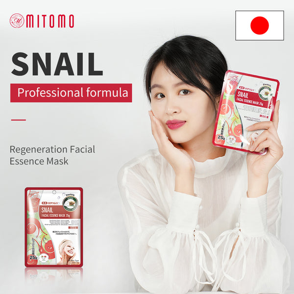 MITOMO Natural Snail Regeneration Facial Essence Mask MT512-E-6 - Mitomo 
