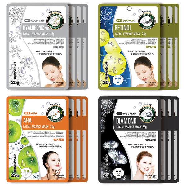 Mitomo Facial Pore-Tightening Skincare Beauty Face Mask Sheet bundles: 4 types – 16 packs - Mitomo America