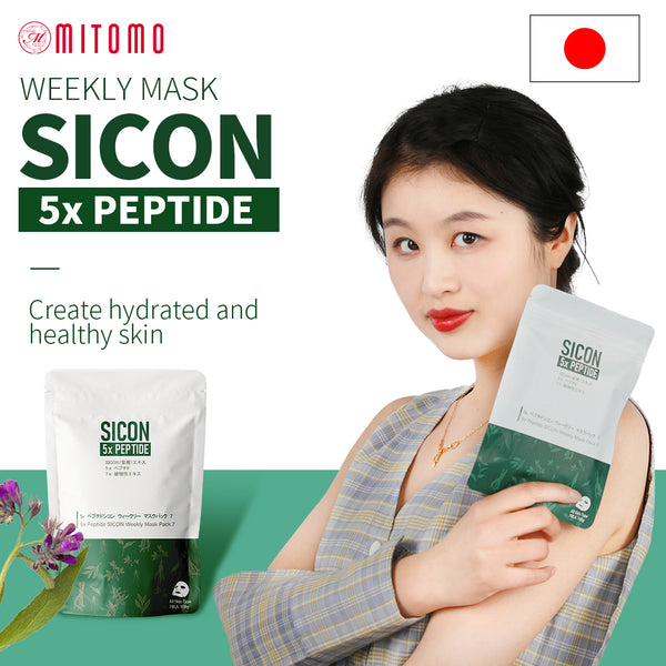 5x Peptide SICON Weekly Face Mask Pack 7 Sheets [SISA00001-C-100] - Mitomo 