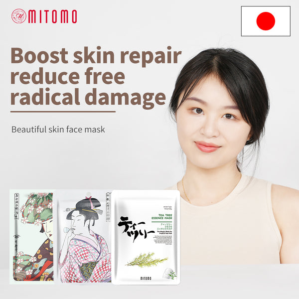 MITOMO Type 3 [JP UKIYOE trial set 36 sheets] Beautiful skin face mask - Made in Japan - Best gift to moisturize your skin. [TKJP00512-03-036]