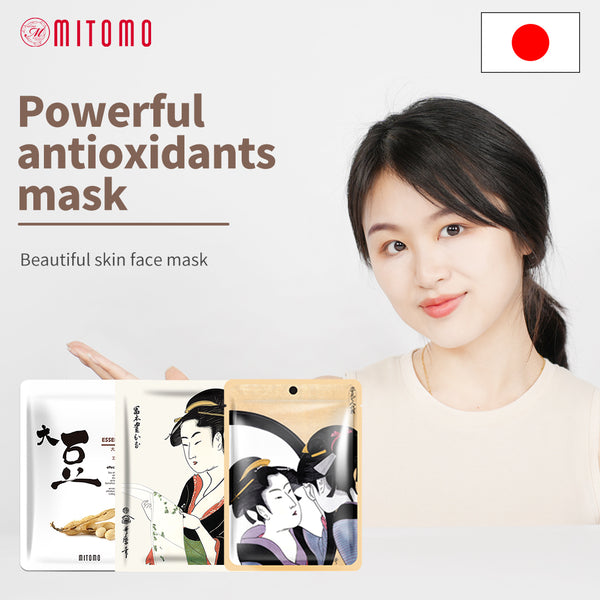 MITOMO Type 4 [JP UKIYOE trial set 36 sheets] Beautiful skin face mask - Made in Japan - Best gift to moisturize your skin. [TKJP00512-04-036]