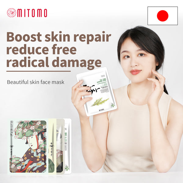 [TKJP00512-06-024]MITOMO Type 6 [JP UKIYOE trial set 24 sheets] Beautiful skin face mask - Made in Japan - Best gift to moisturize your skin. - Mitomo 