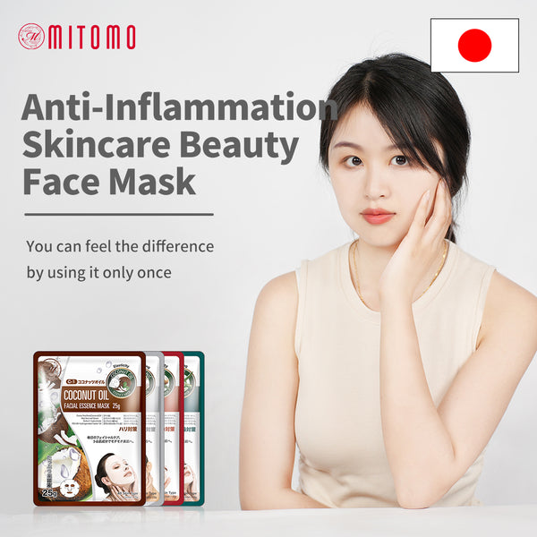 [TKMT00562-08-016]Mitomo Facial Anti-Inflammation Skincare Beauty Face Mask Sheet bundles: 4 types – 16 packs - Mitomo 